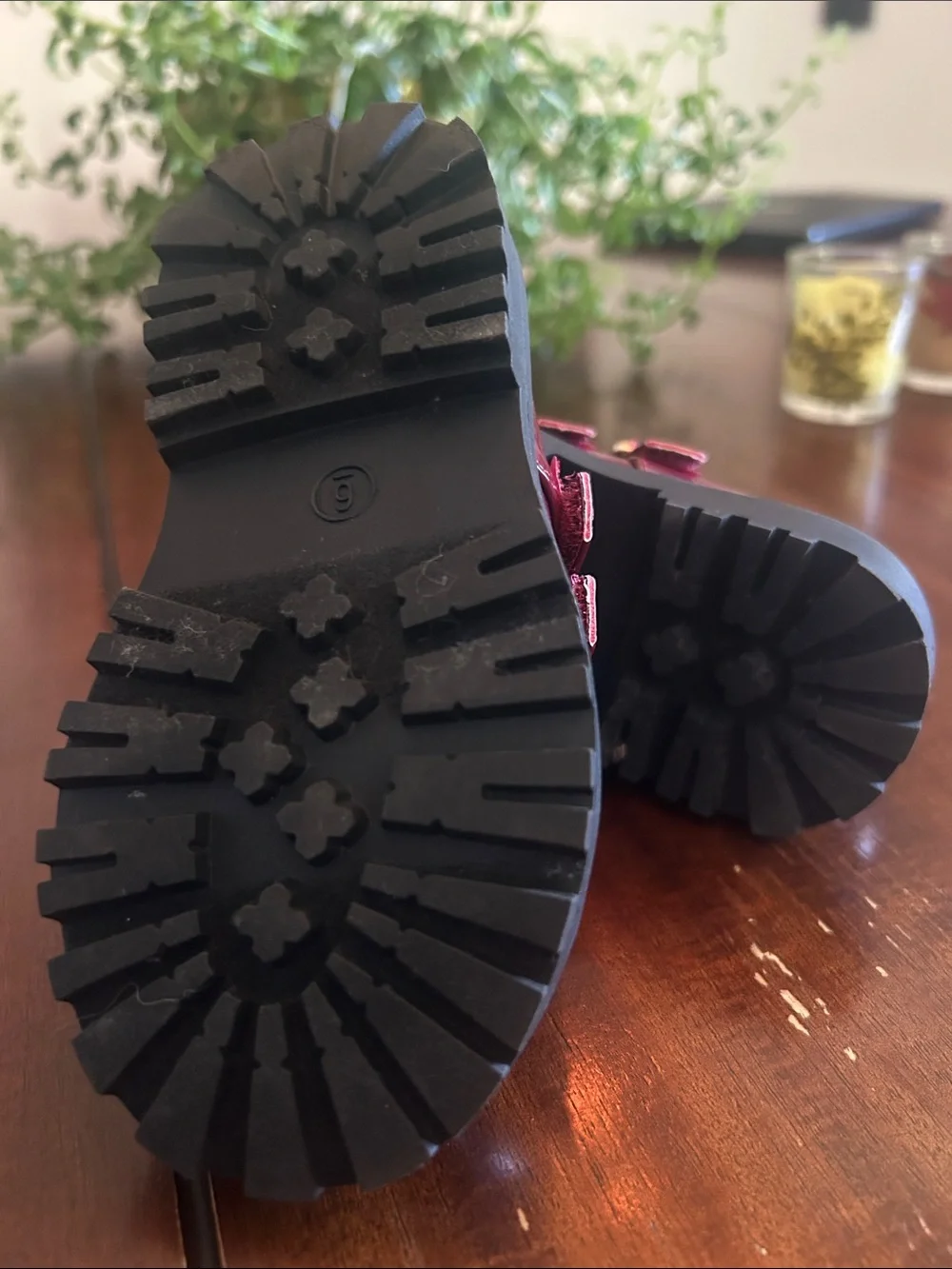 GAP Kids Patent Double-Buckle Dress Shoes — Deep Wine
